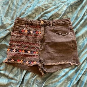 Boho black shorts
